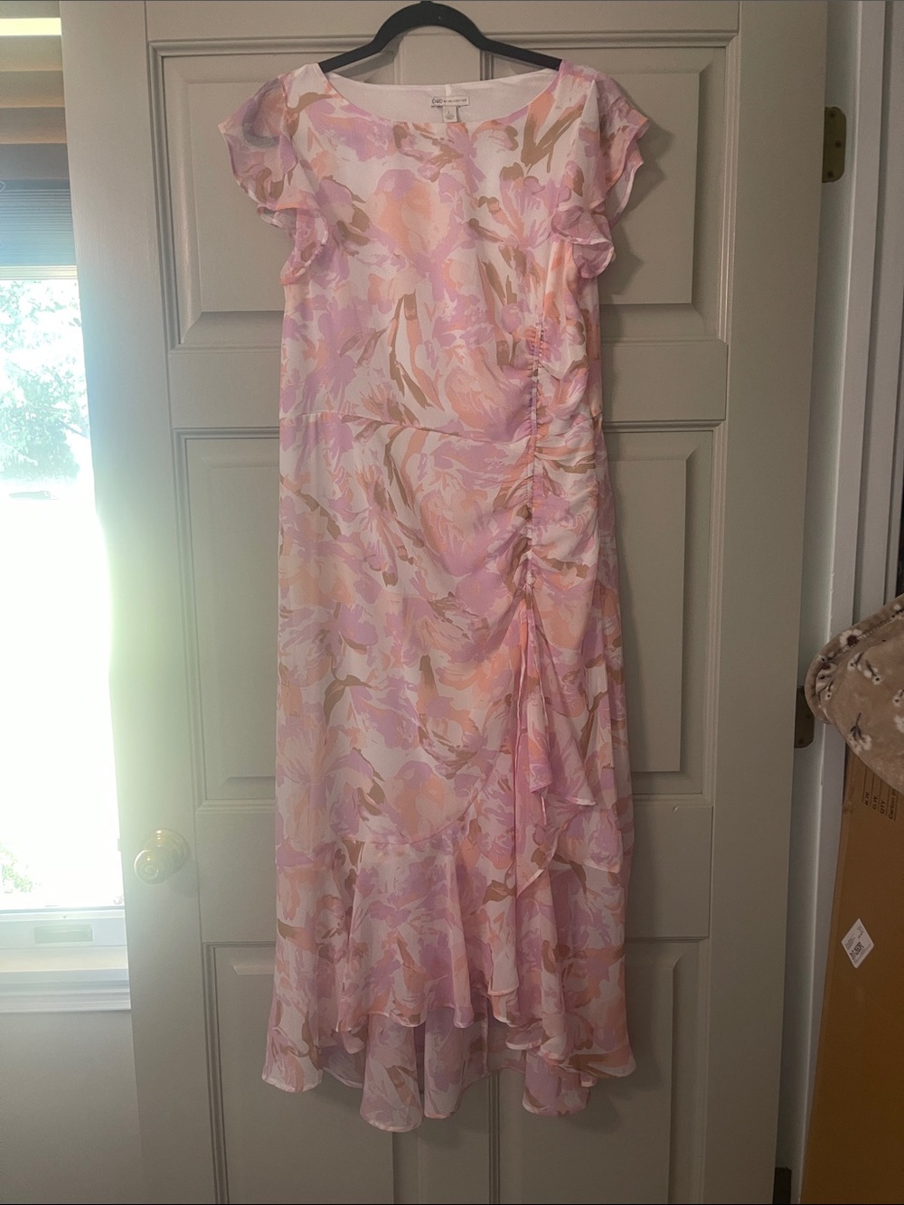 Cato Pink Peach Floral Maxi Dress